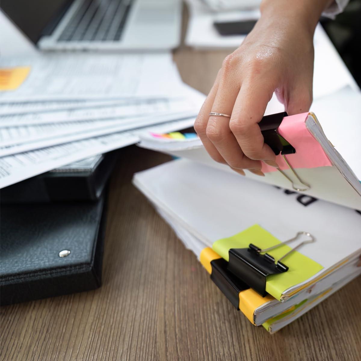 Juego de 300 Clips de Papel y Carpeta MIELIKKE - Variados