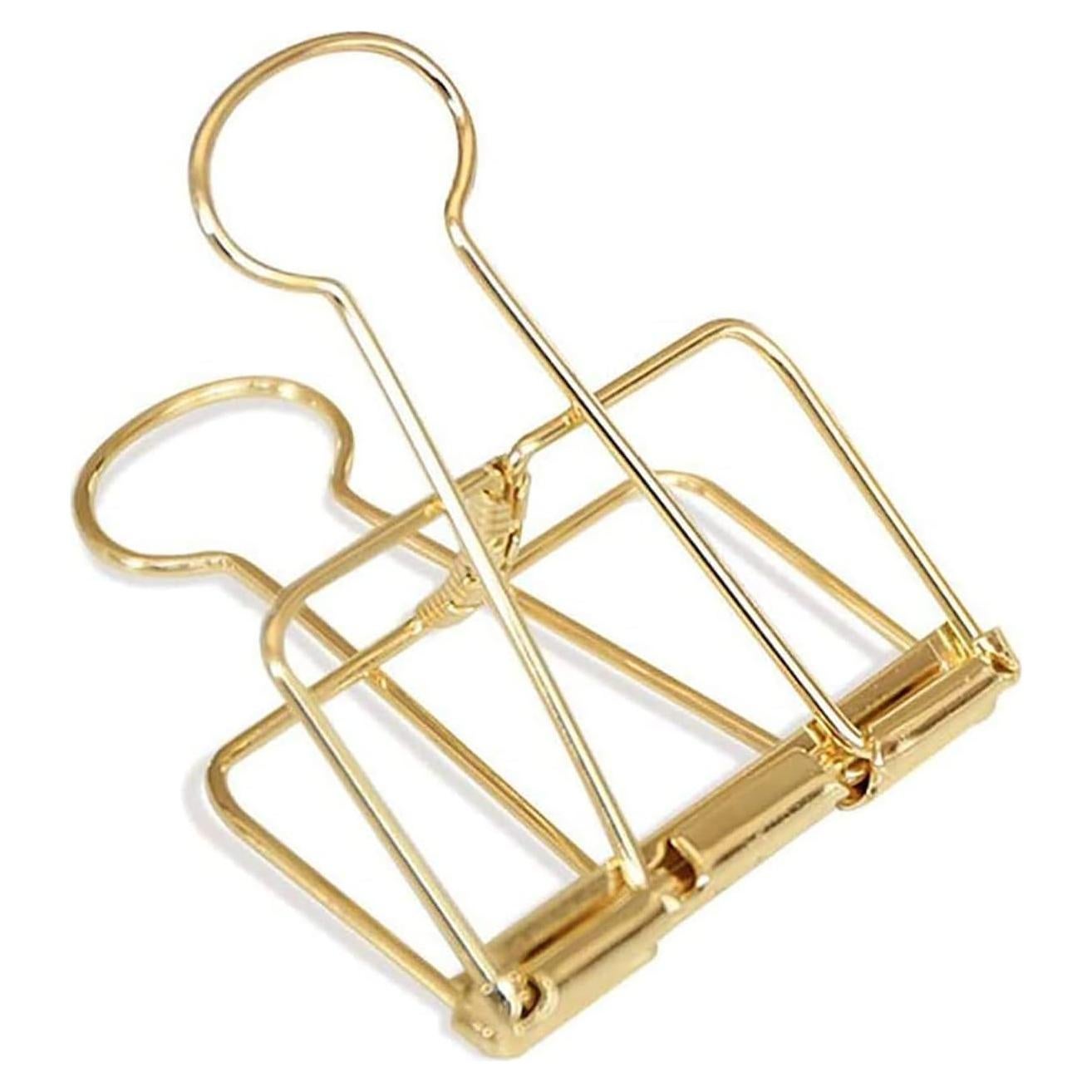 4 Clips de Sujeción Dorados 51mm GANPUB - Diseño Premium