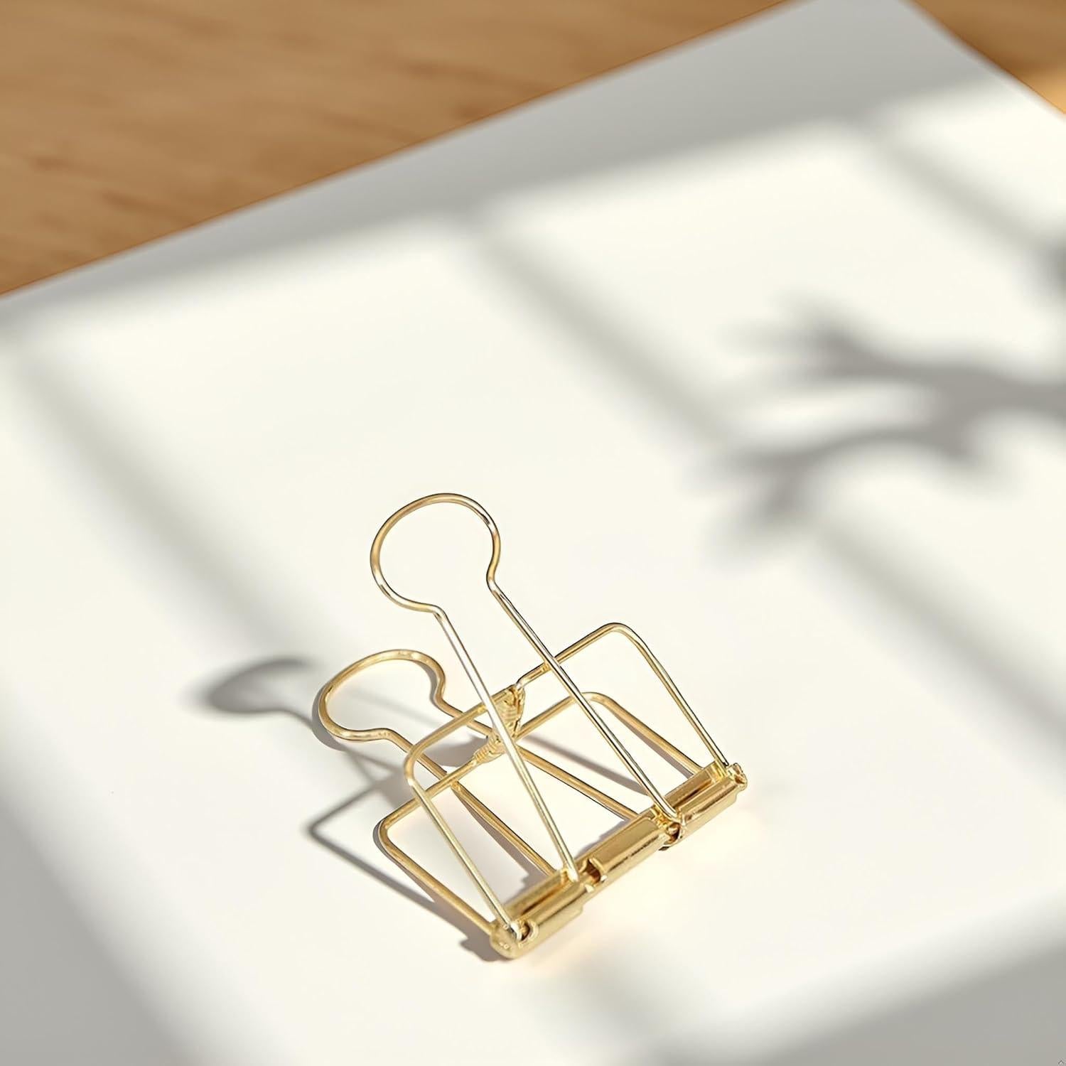 4 Clips de Sujeción Dorados 51mm GANPUB - Diseño Premium