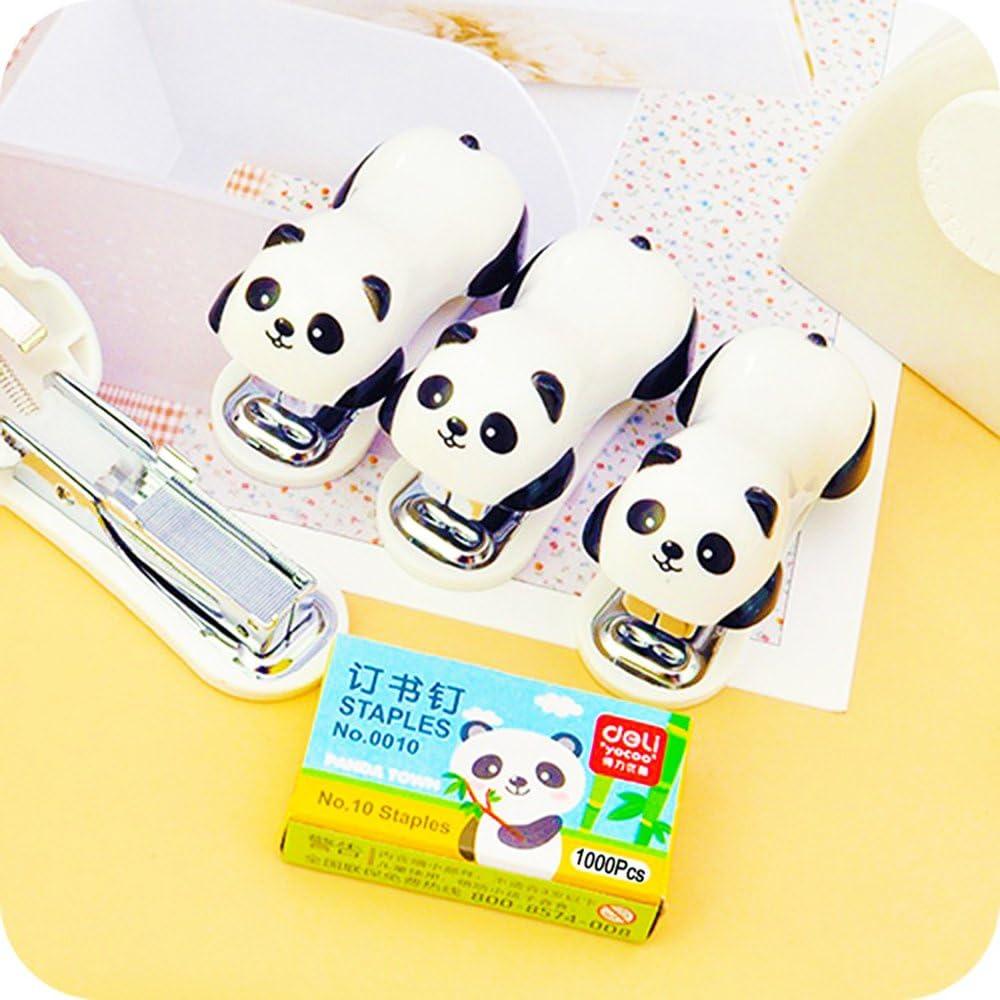 Mini Grapadora de Escritorio DECORA Panda con 1000 Grapas