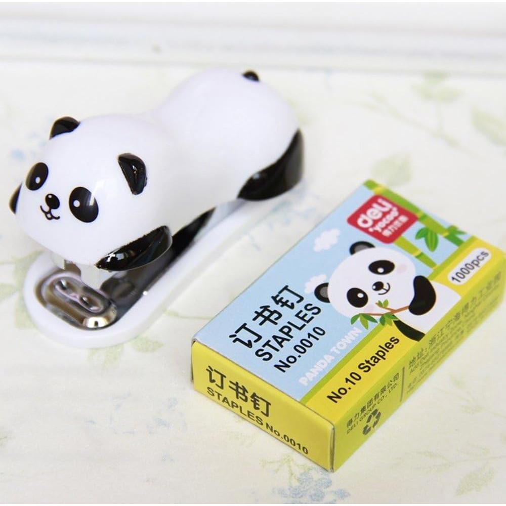 Mini Grapadora de Escritorio DECORA Panda con 1000 Grapas