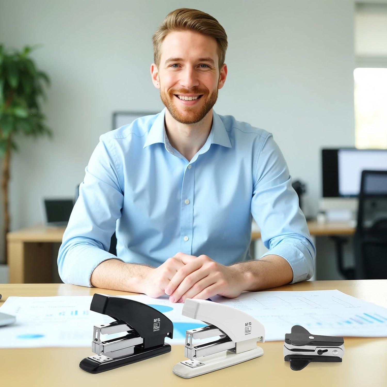 Grapadora M&G ABS916GXA Sin Esfuerzo 50 Hojas Negra