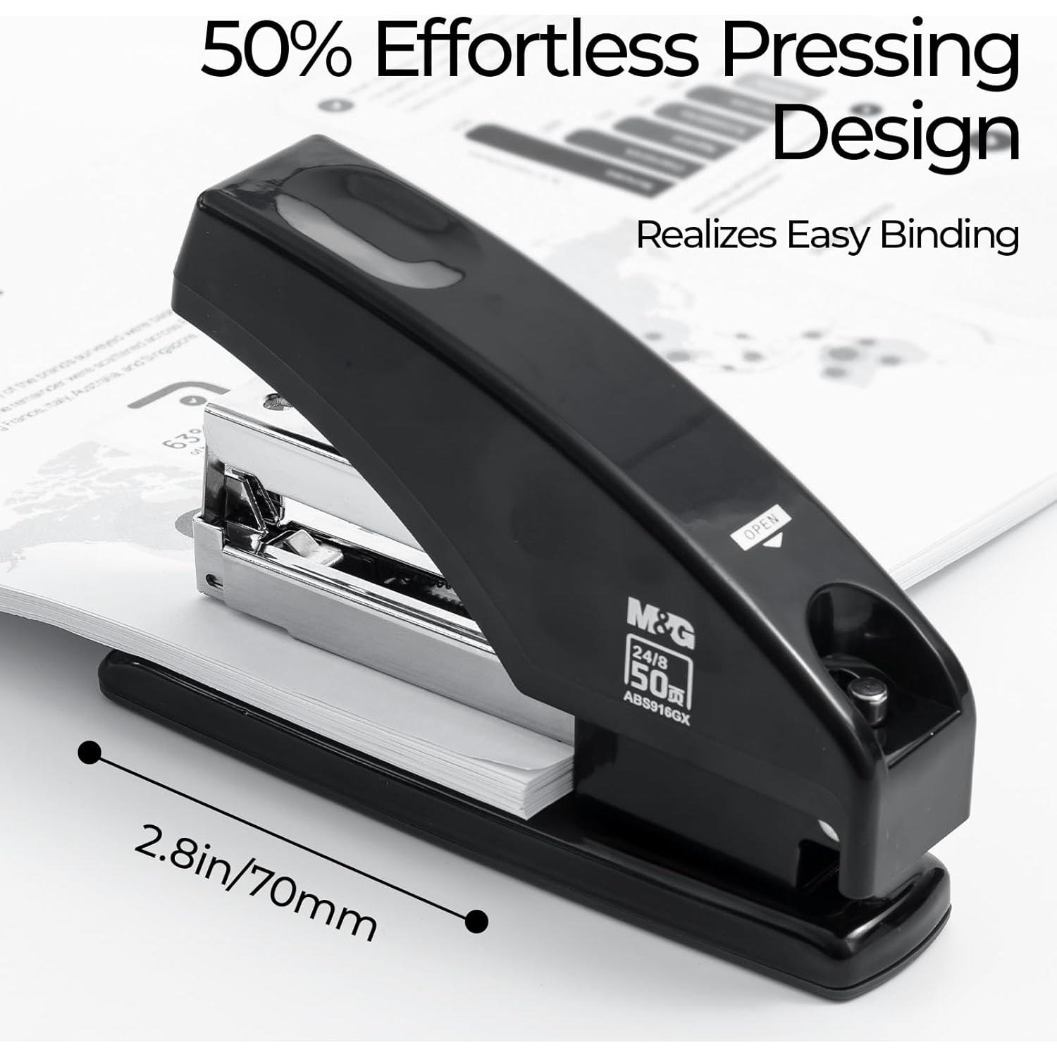 Grapadora M&G ABS916GXA Sin Esfuerzo 50 Hojas Negra