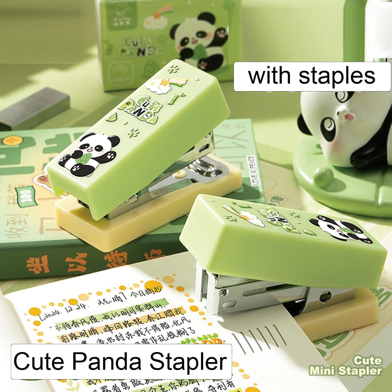 Grapadora de Escritorio MOZXIRZ Panda Mini con 400 Grapas