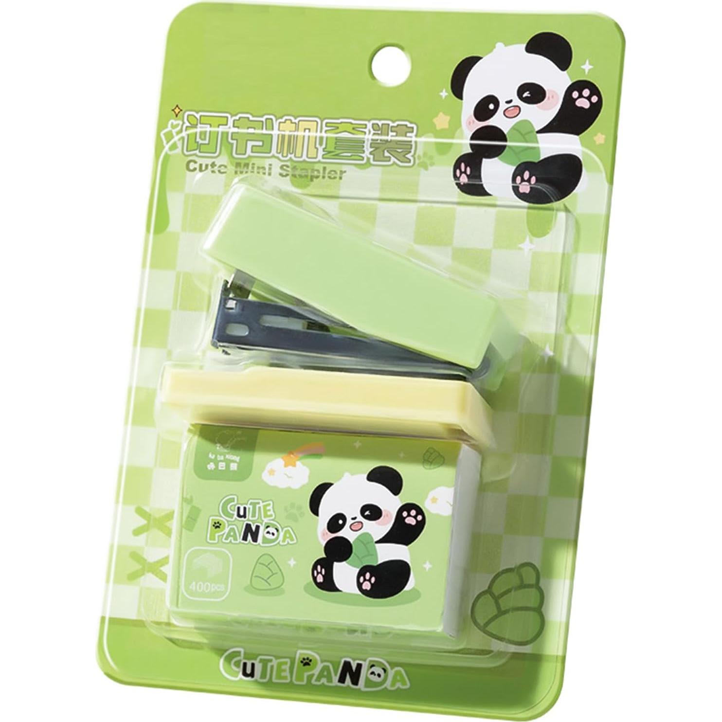 Grapadora de Escritorio MOZXIRZ Panda Mini con 400 Grapas