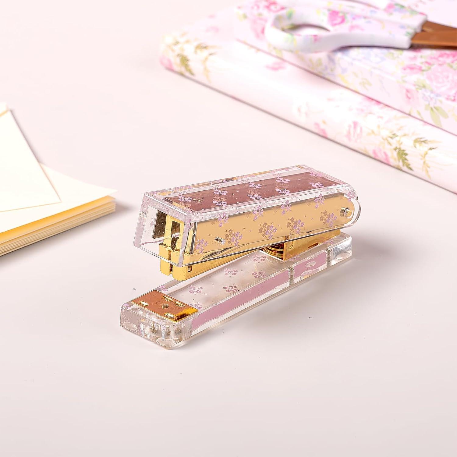 Grapadora Mini Laura Ashley Jardín Inglés - 12.2 cm Oro Acrílico