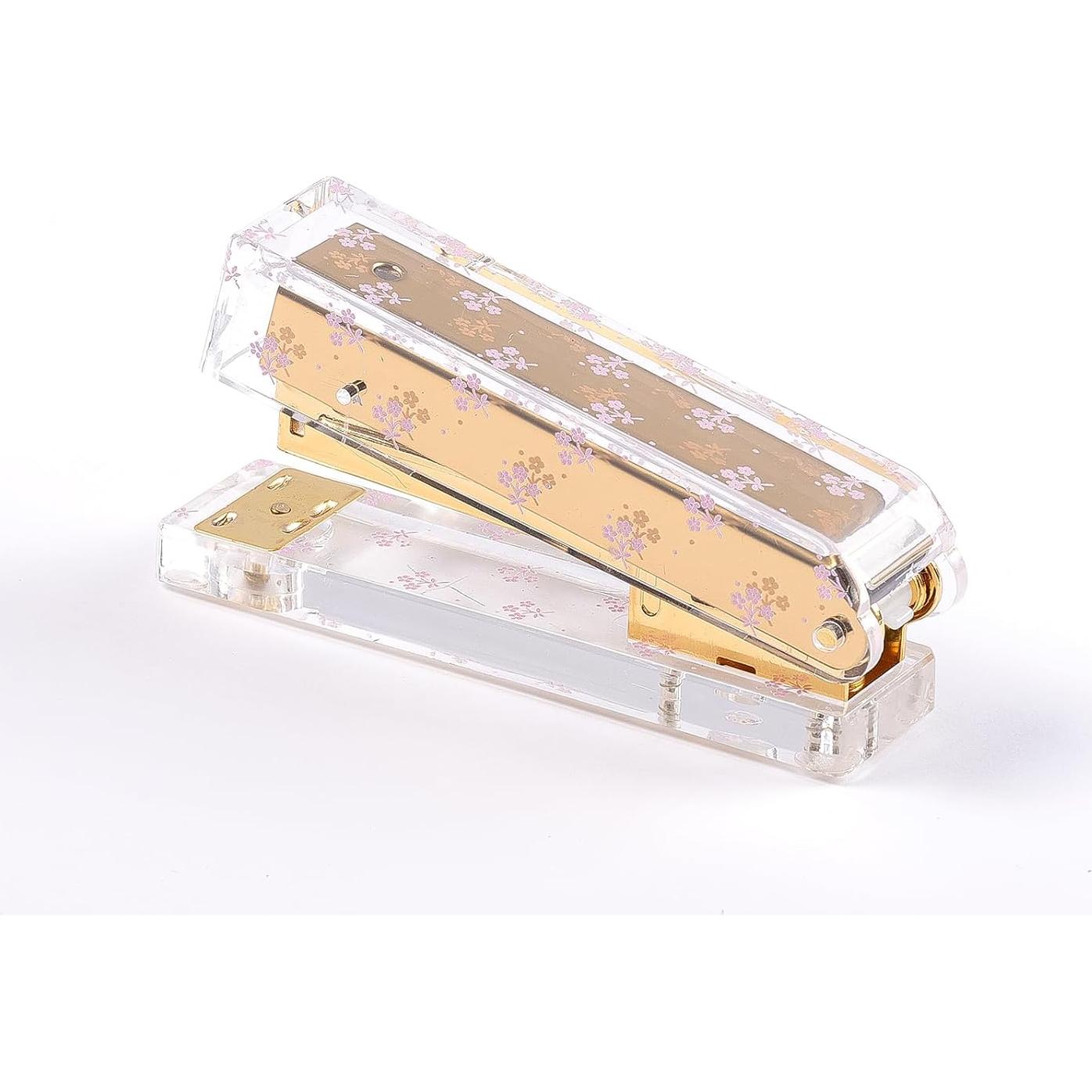 Grapadora Mini Laura Ashley Jardín Inglés - 12.2 cm Oro Acrílico