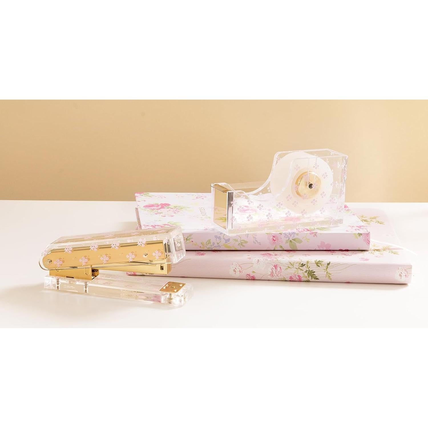 Grapadora Mini Laura Ashley Jardín Inglés - 12.2 cm Oro Acrílico