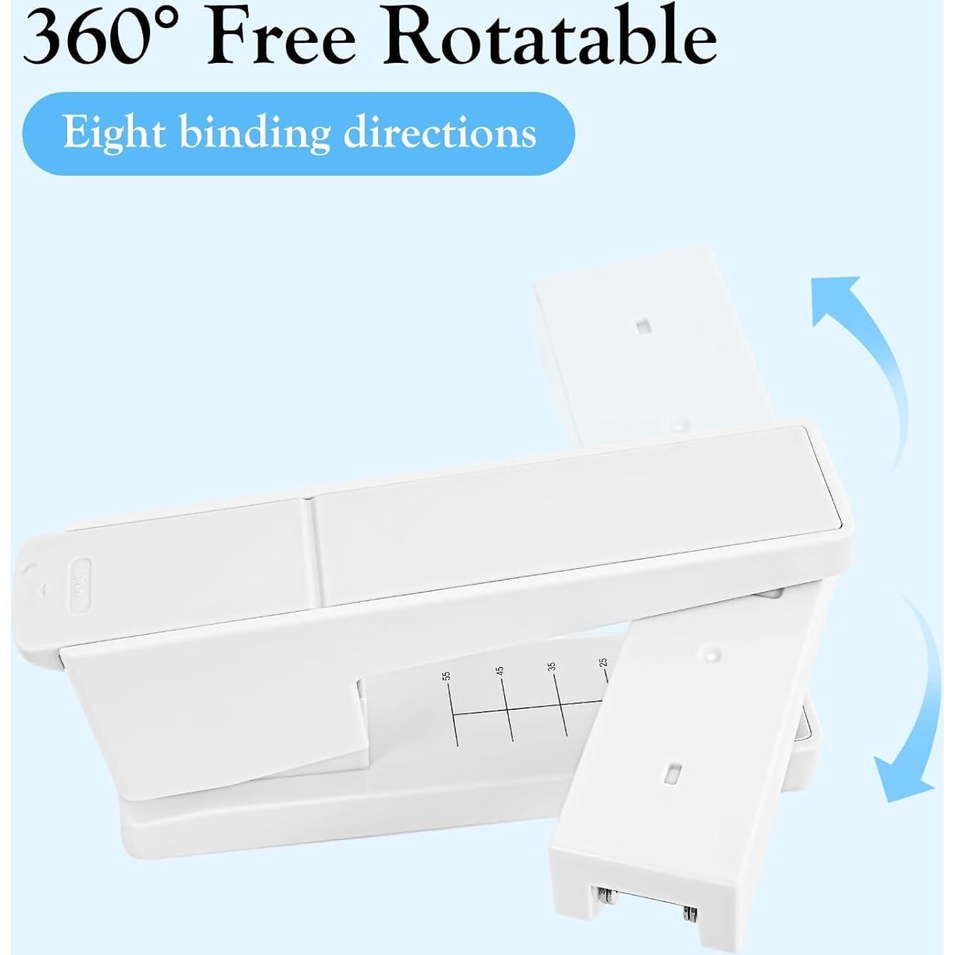 Grapadora de Brazo Giratorio Kimuxo Blanca 20 Hojas 360°