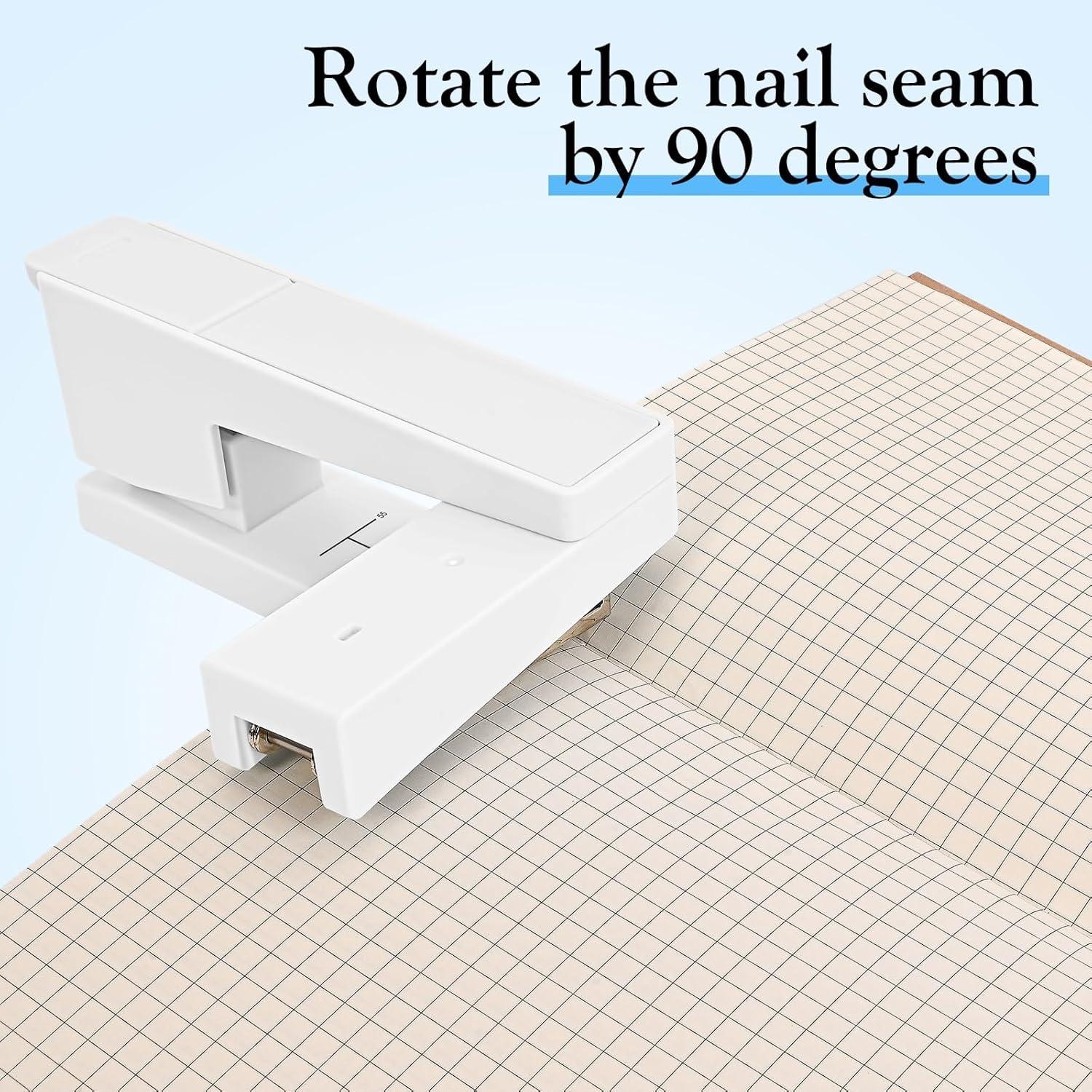 Grapadora de Brazo Giratorio Kimuxo Blanca 20 Hojas 360°