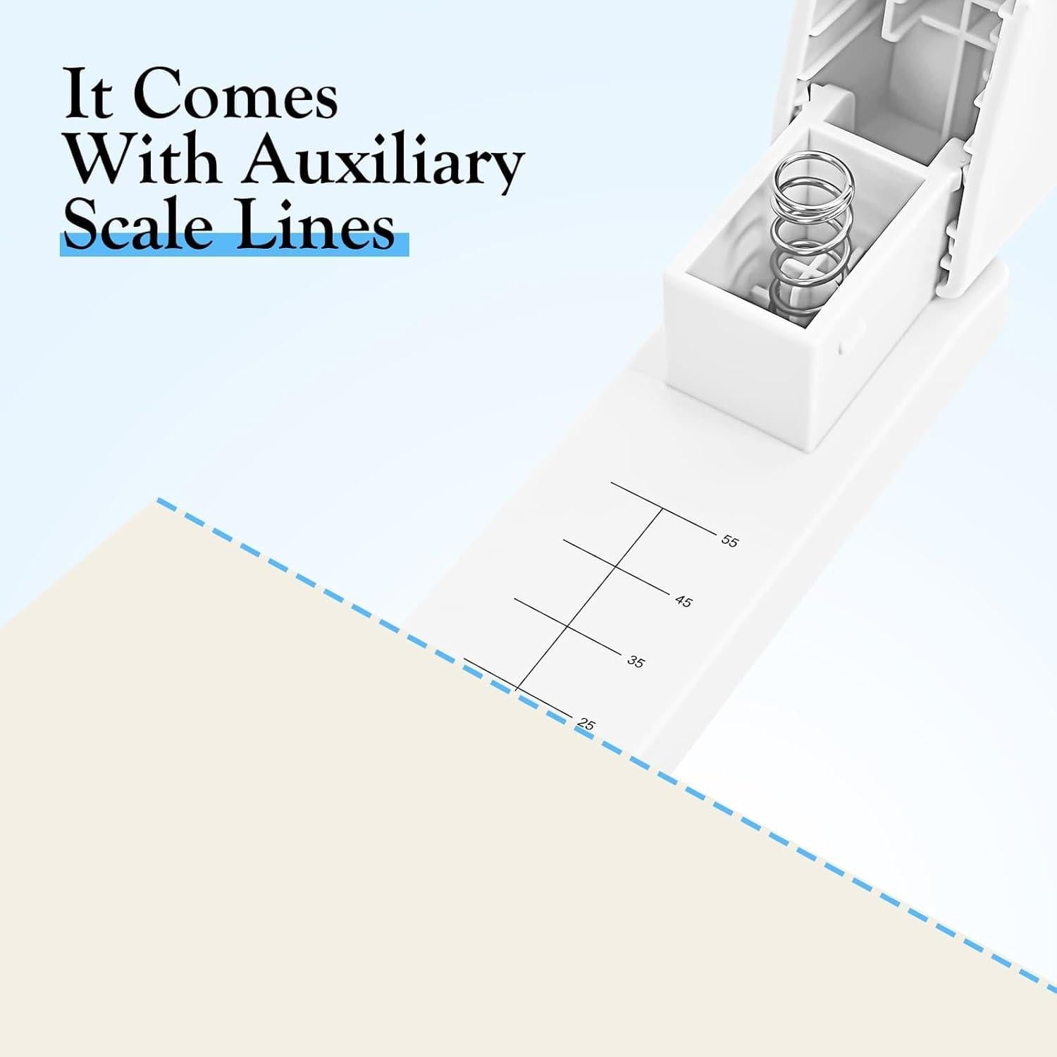 Grapadora de Brazo Giratorio Kimuxo Blanca 20 Hojas 360°