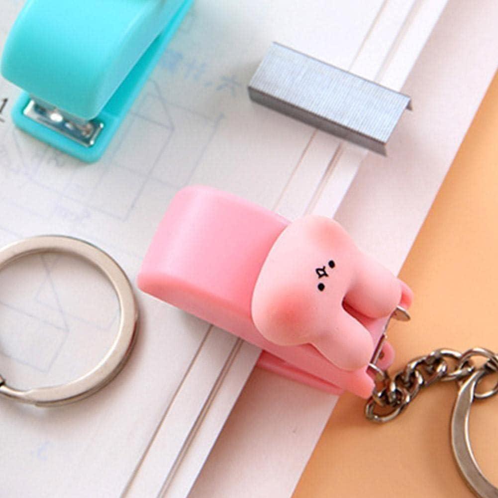 Mini Grapadora Portátil Rosa Essivox con Llavero 2.5cm