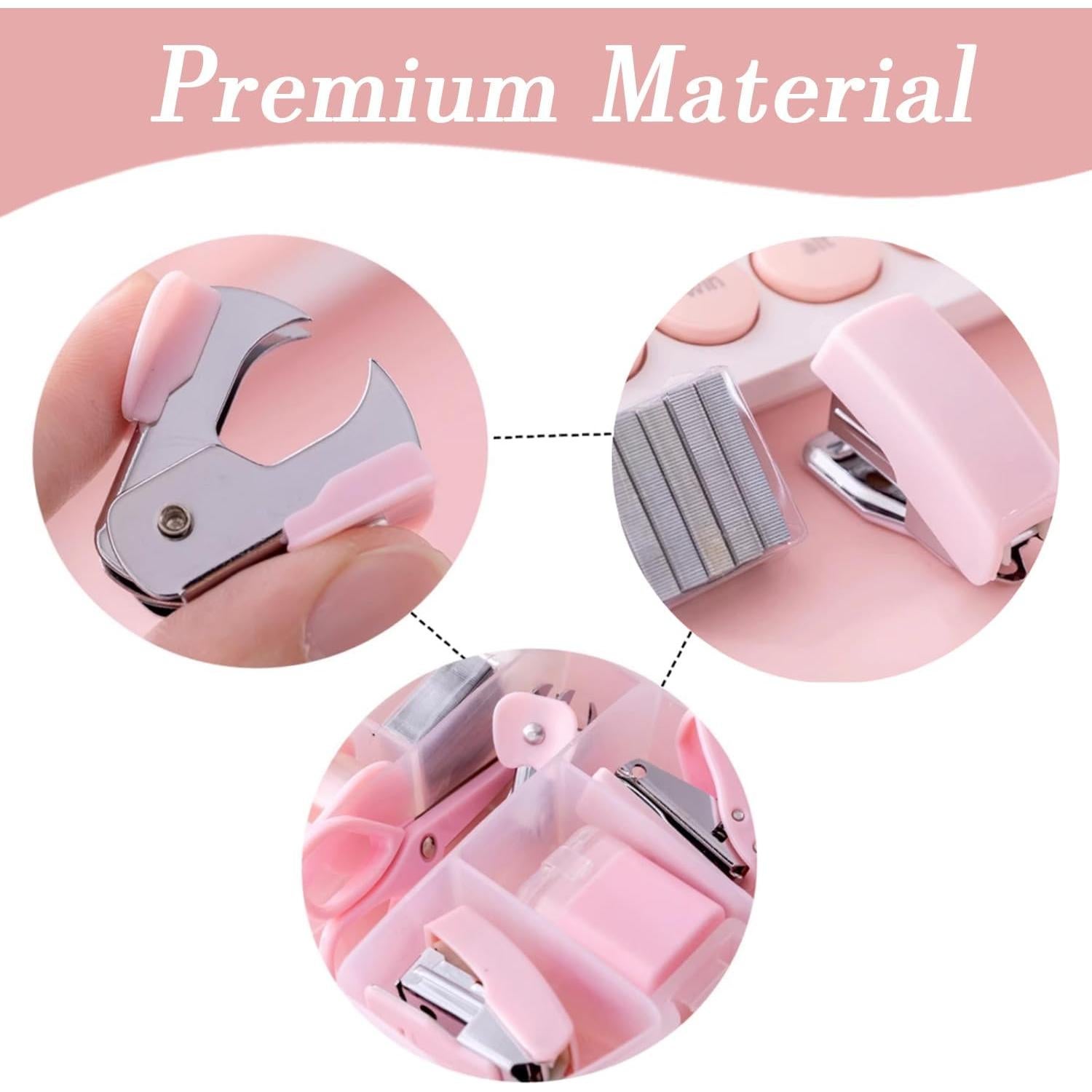 Kit de Suministros de Oficina Eubeneortho 8 Piezas Rosa