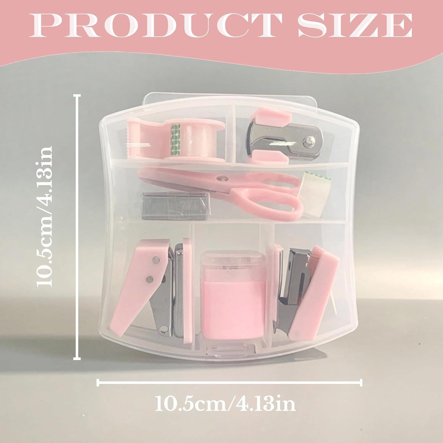 Kit de Suministros de Oficina Eubeneortho 8 Piezas Rosa