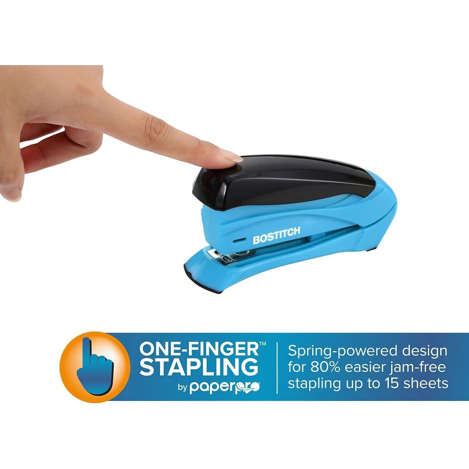 Grapadora Bostitch PaperPro 15 Hojas Un Dedo Sin Esfuerzo