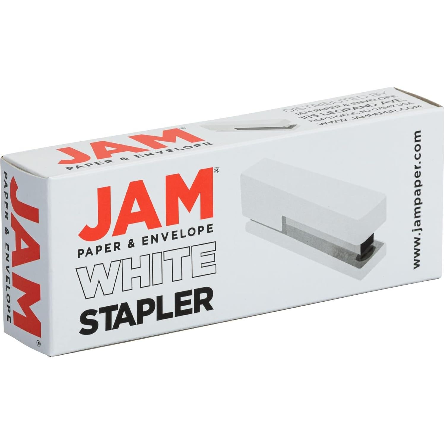 Grapadora JAM Paper Blanca - Plástico - 15.24x6.35cm