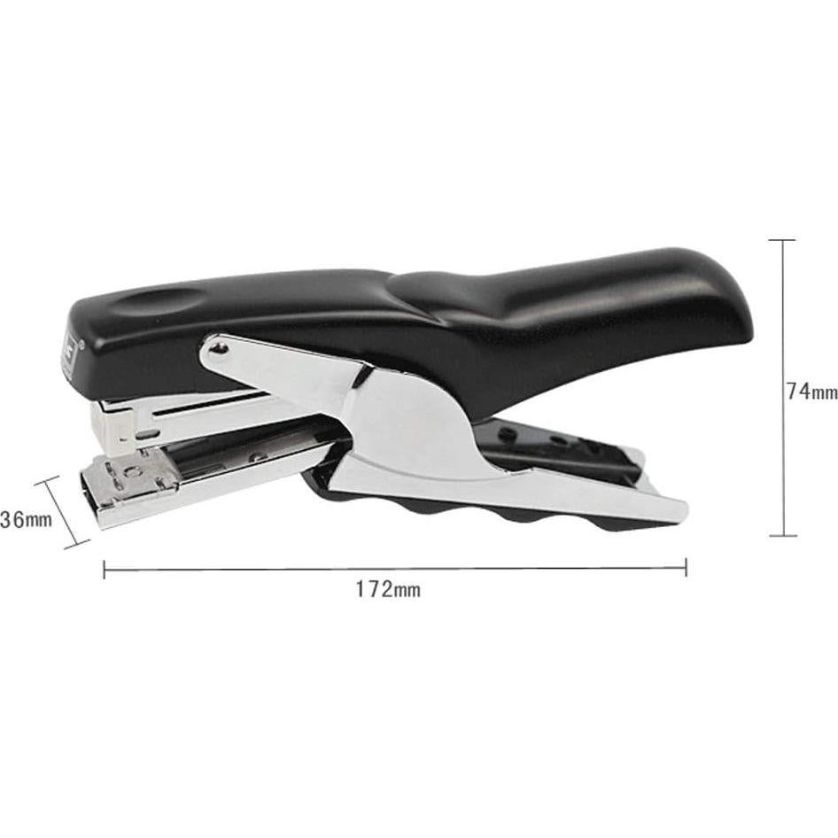 Grapadora de Pinza COCOMK Negra con 1000 Grapas 20 Hojas