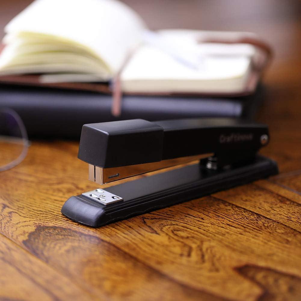 Grapadora de Metal Craftinova - Capacidad 25 Hojas, Negra, Paquete de 6