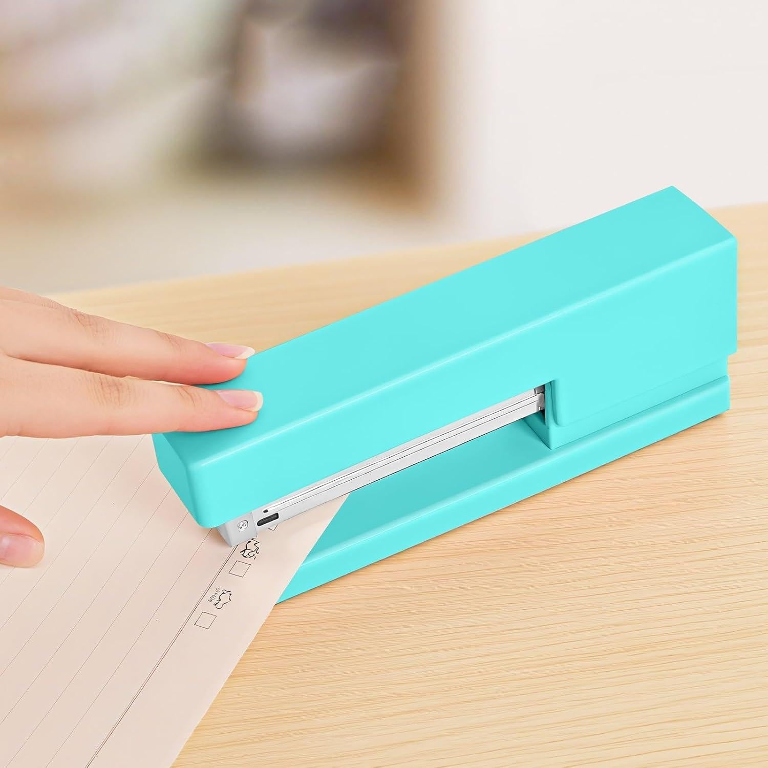 Grapadora de Escritorio Yzkula Verde 25 Hojas con 830 Grapas