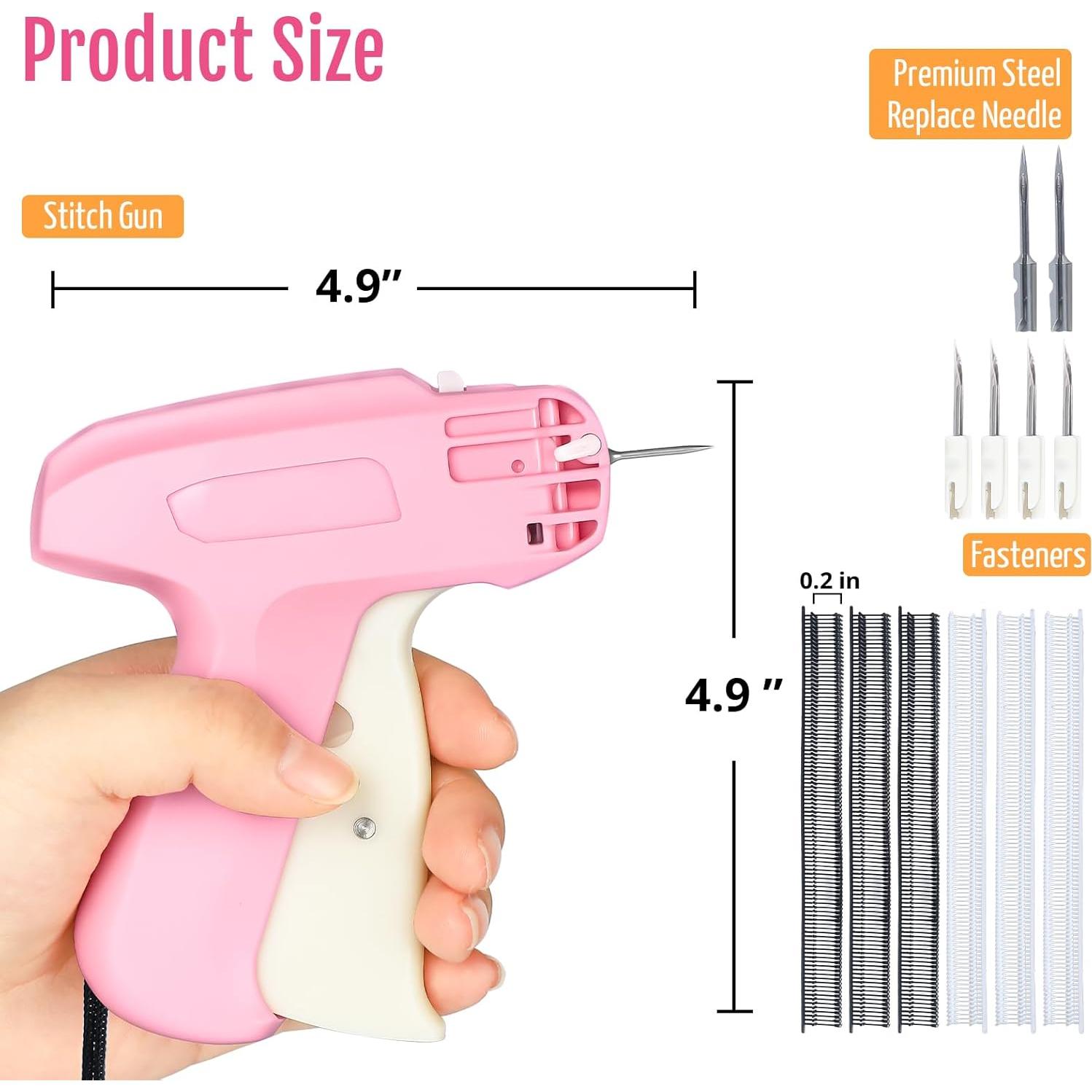 Pistola de Puntadas para Ropa HABGP Rosa 2 con 2000 Sujetadores
