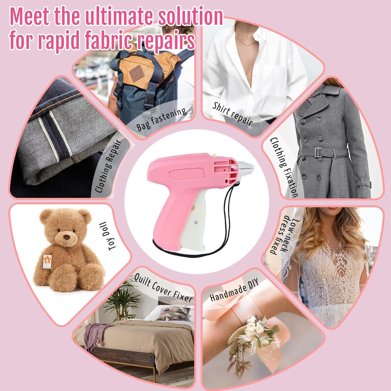 Pistola de Puntadas para Ropa HABGP Rosa 2 con 2000 Sujetadores