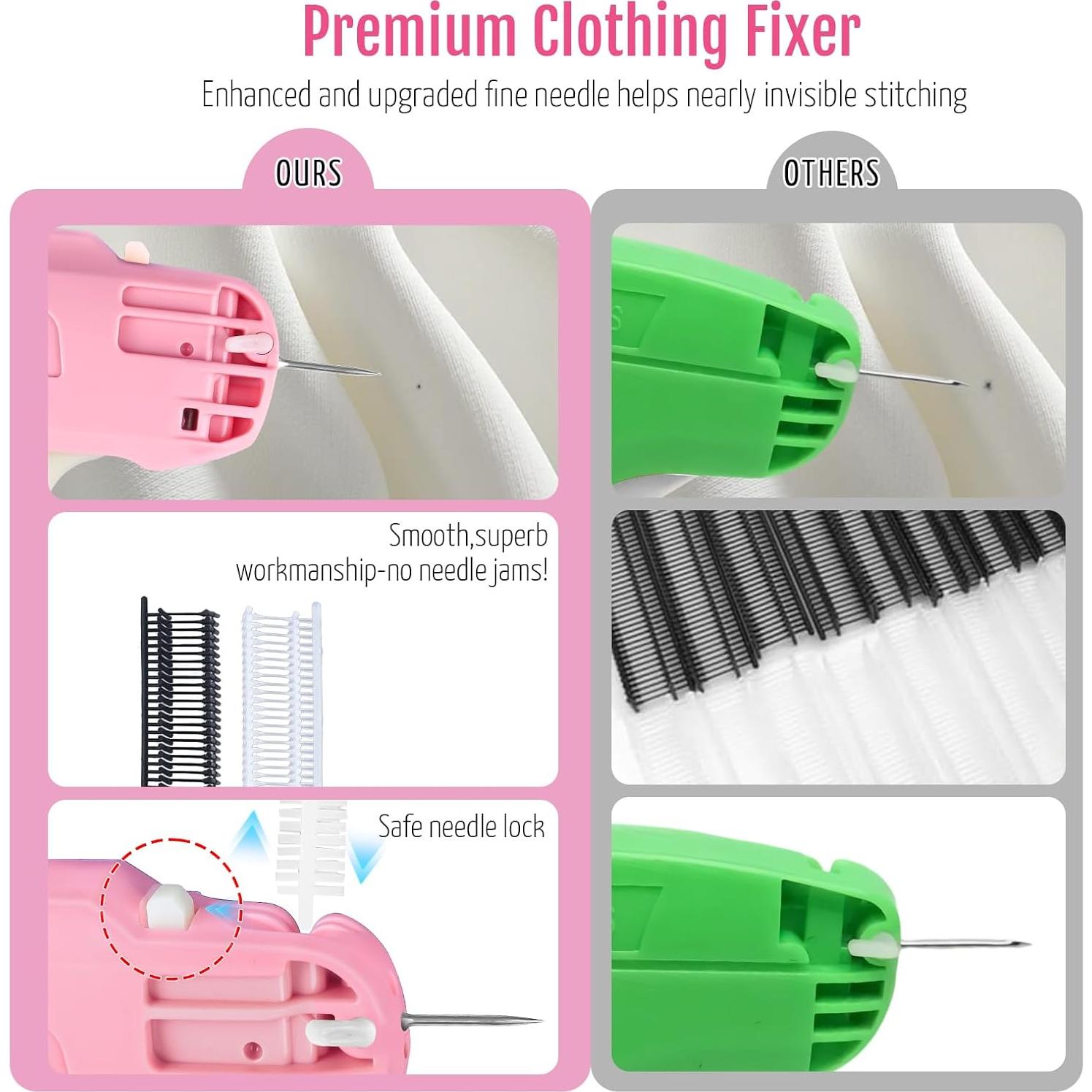 Pistola de Puntadas para Ropa HABGP Rosa 2 con 2000 Sujetadores