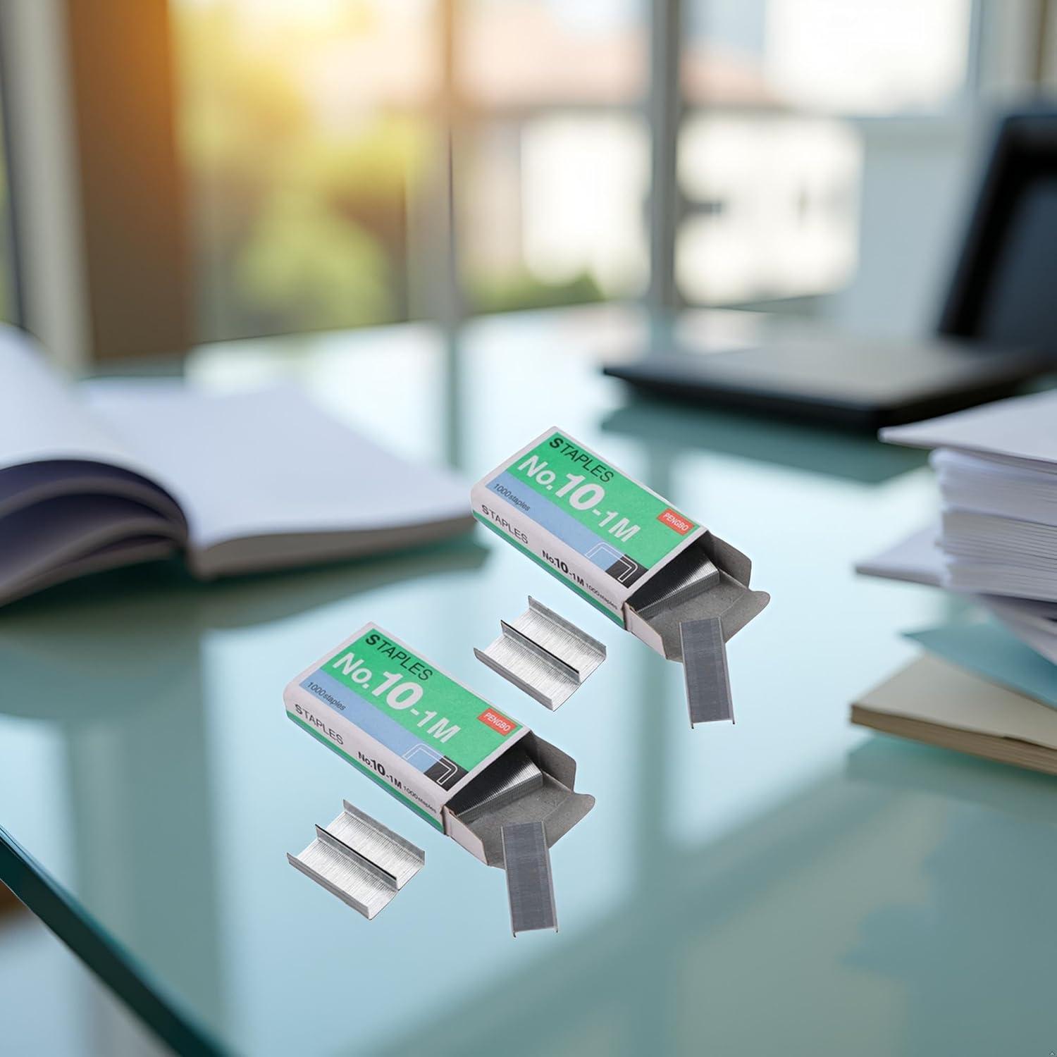 Grapadoras Mini Metal Dwuww 2Pcs con 1000 Grapas No.10