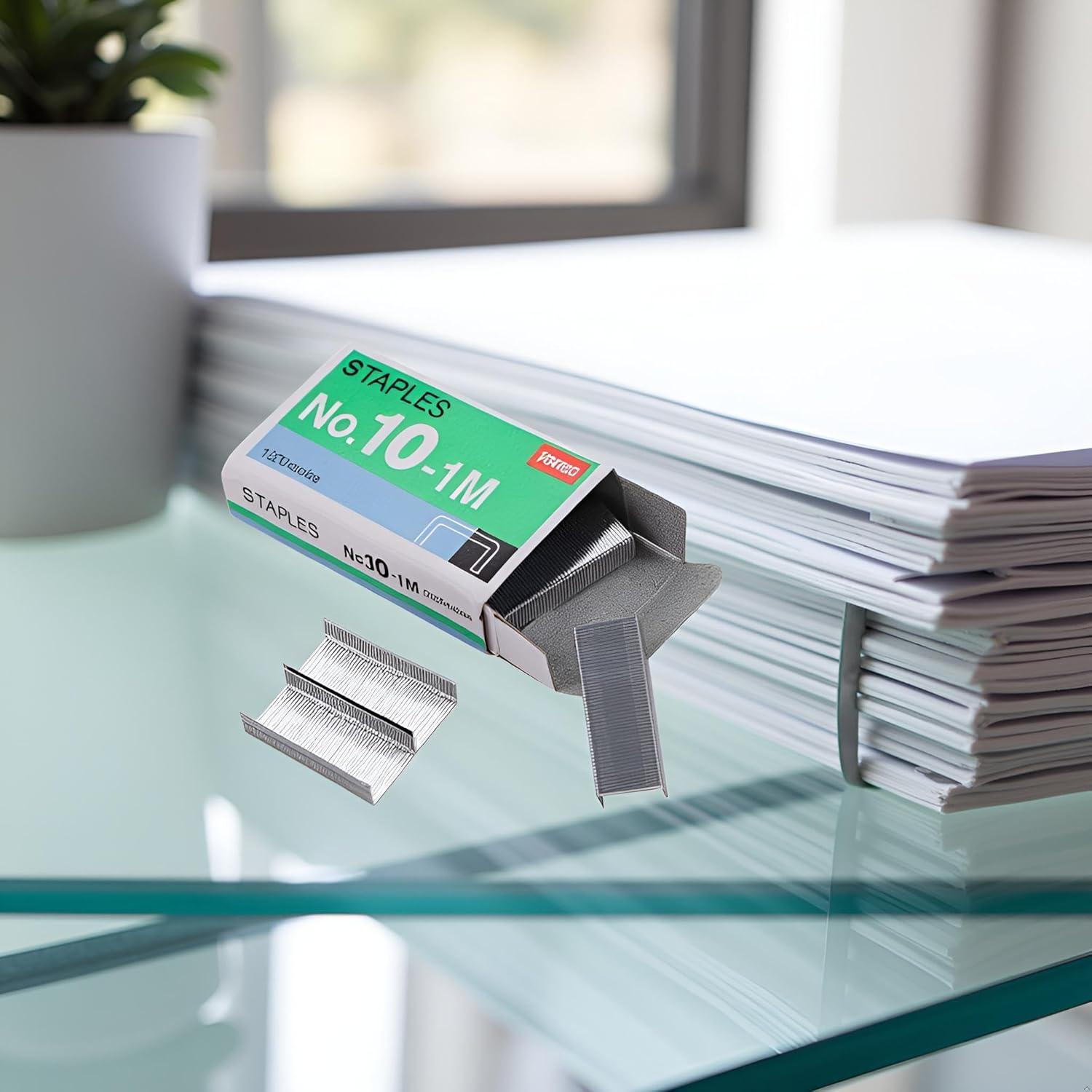 Grapadoras Mini Metal Dwuww 2Pcs con 1000 Grapas No.10