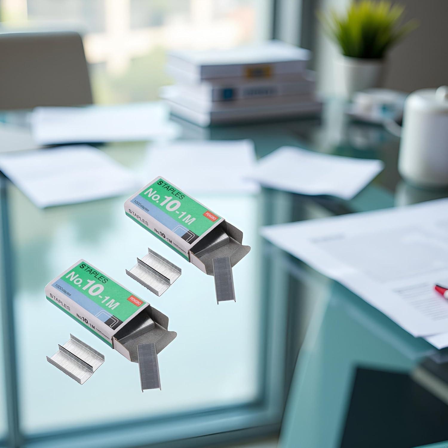 Grapadoras Mini Metal Dwuww 2Pcs con 1000 Grapas No.10