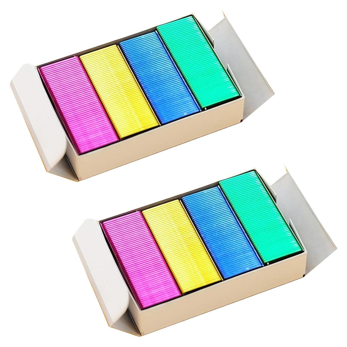 2 Cajas de Mini Grapas de Color WaigN 24/6mm para Oficina