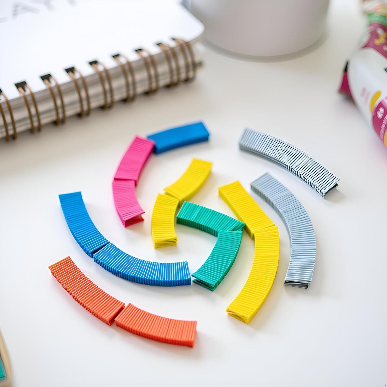 2 Cajas de Mini Grapas de Color WaigN 24/6mm para Oficina