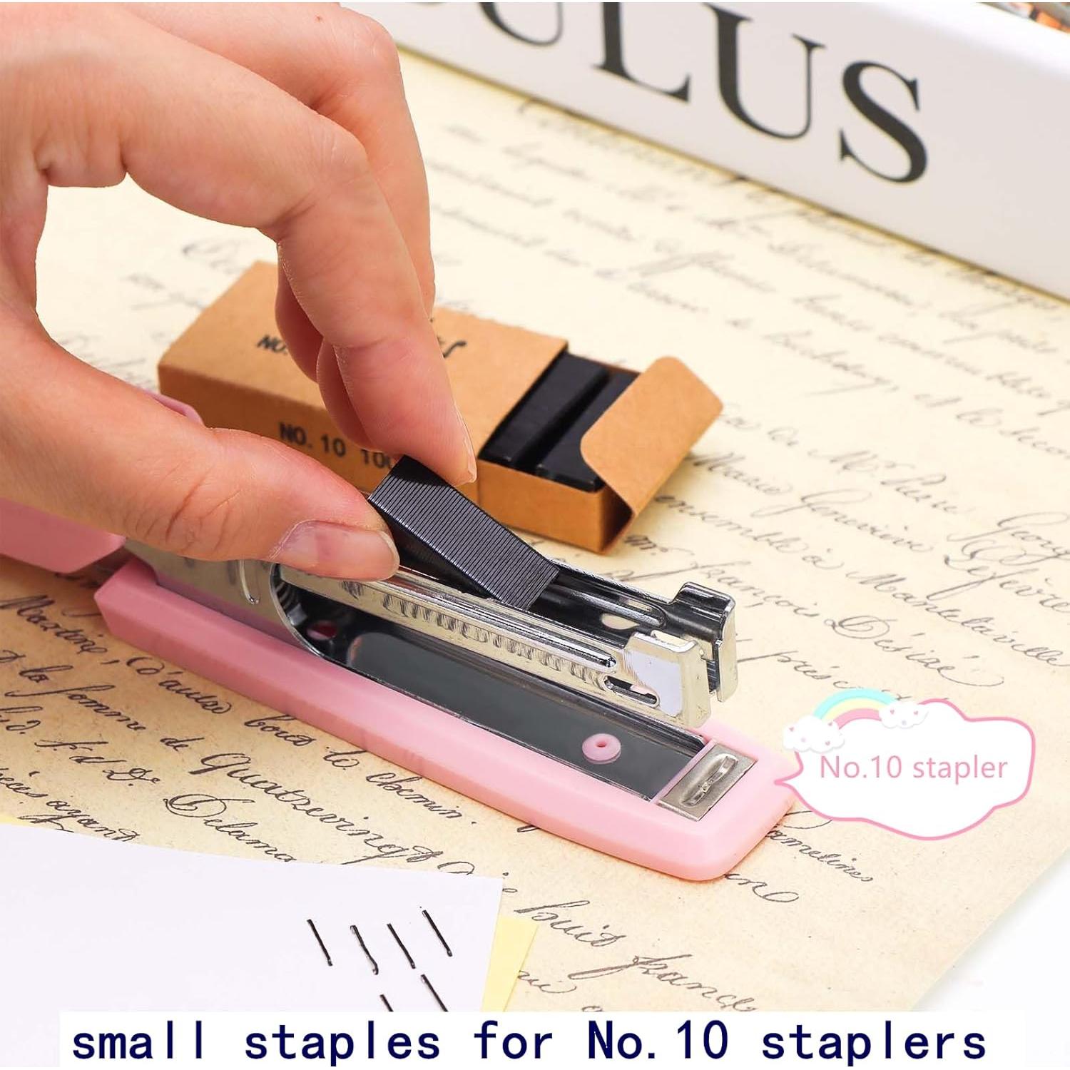 6 Cajas de Grapas Mini Coloridas No.10 XiowDow - 1000pcs