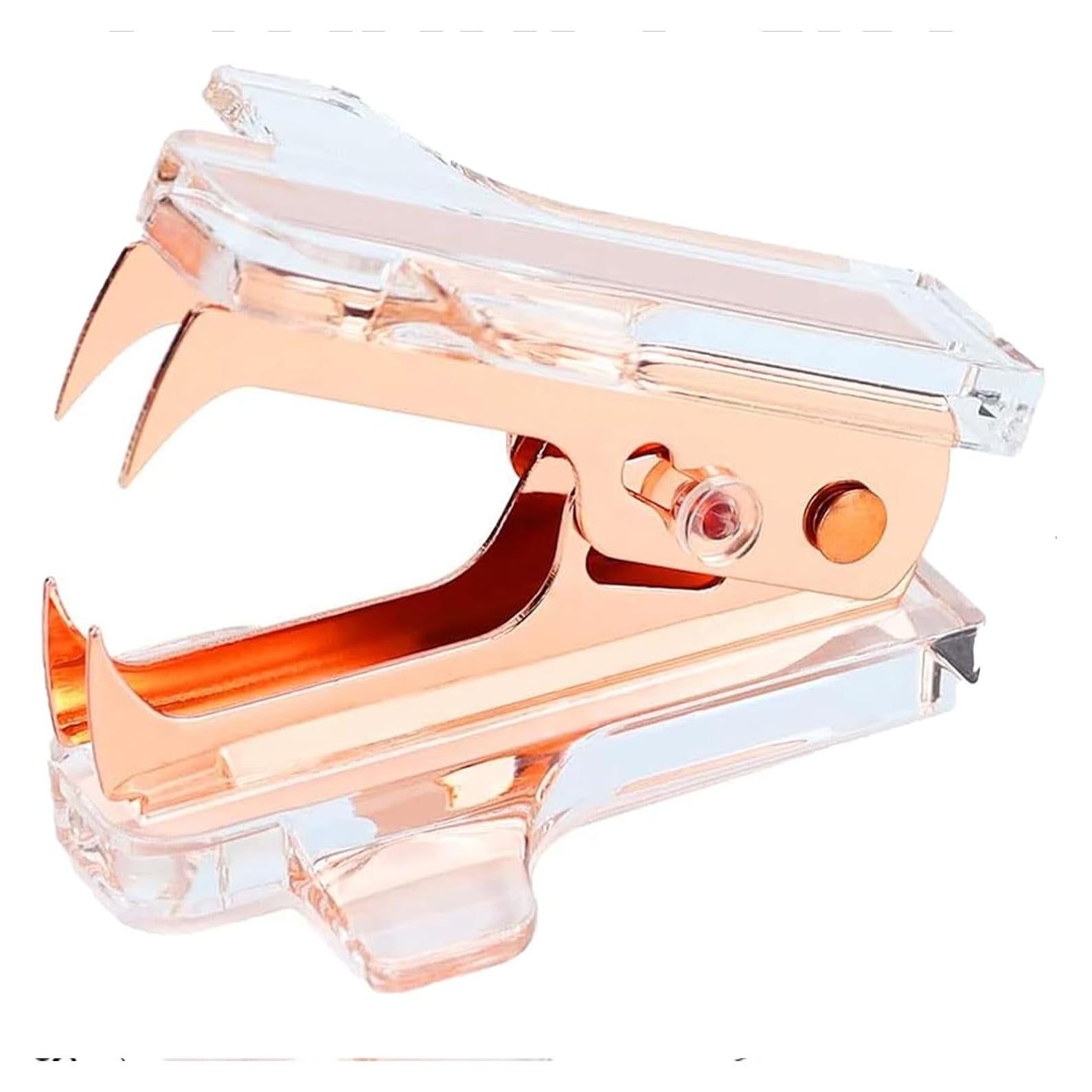 Removedor de Grapas Mini Buqoo Rosa Acrílico y Metal 5.8x2 cm