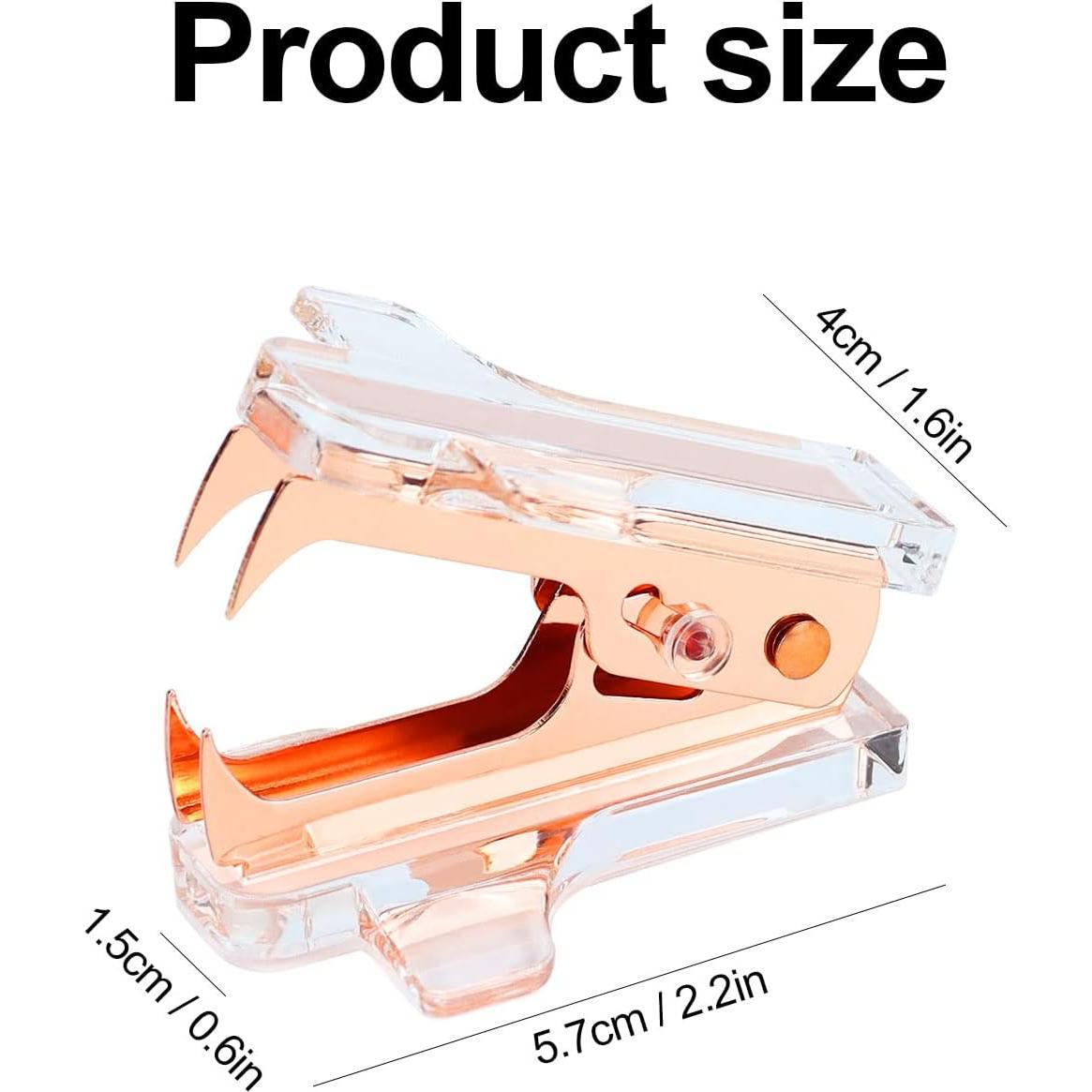 Removedor de Grapas Mini Buqoo Rosa Acrílico y Metal 5.8x2 cm