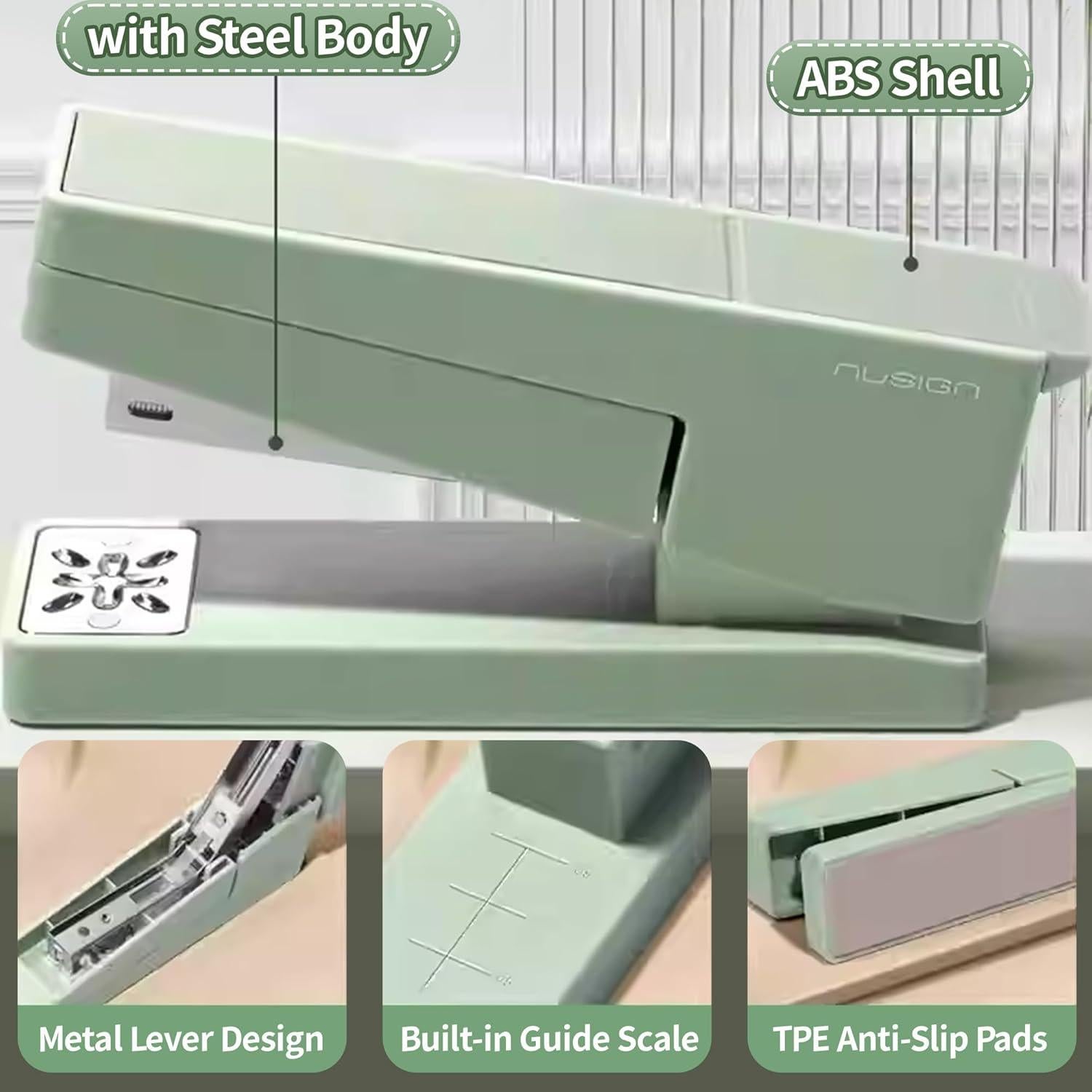 Grapadora de brazo oscilante ThermoBox 25 hojas Verde