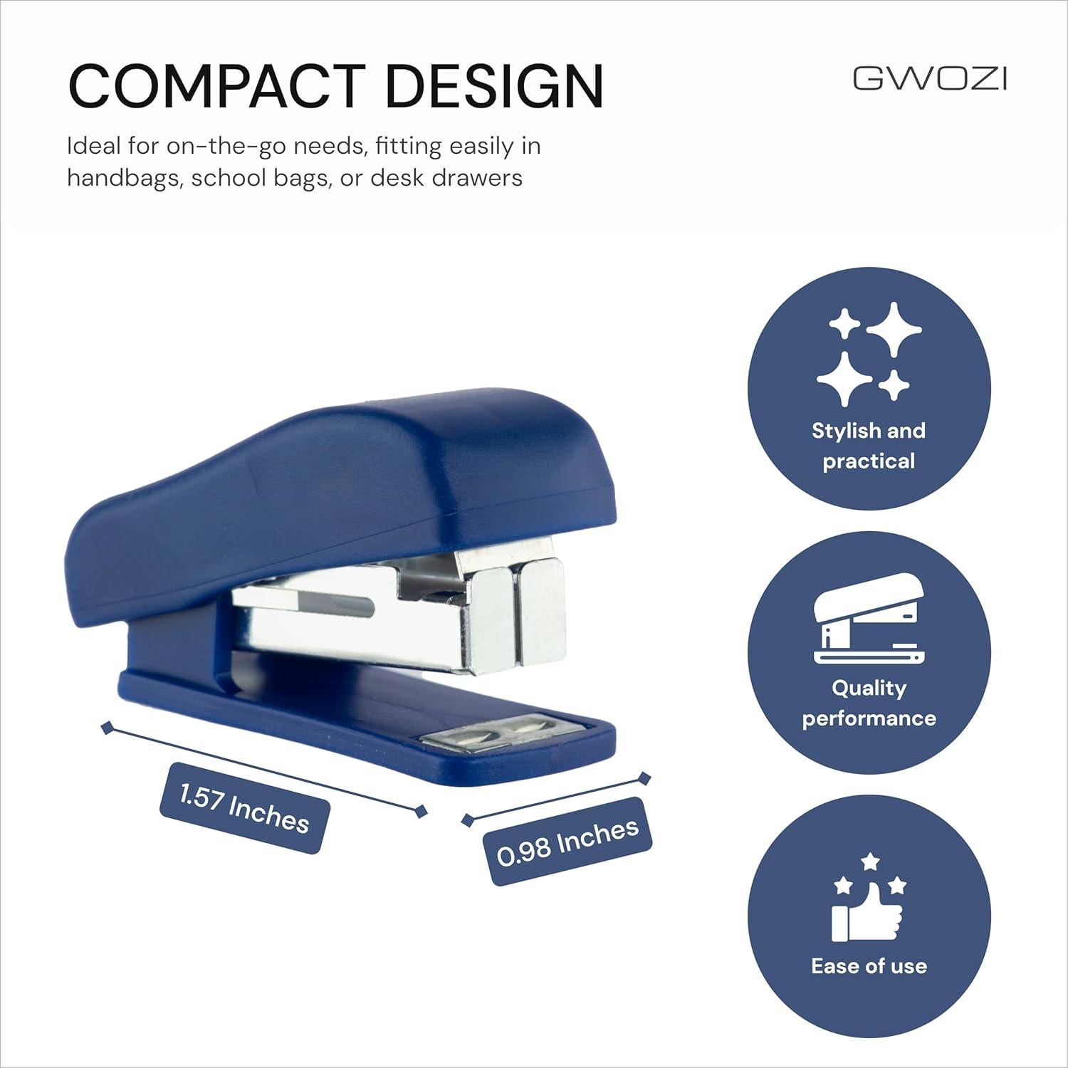 Grapadoras Mini GWOZI - Juego de 4 Grapadoras Compactas