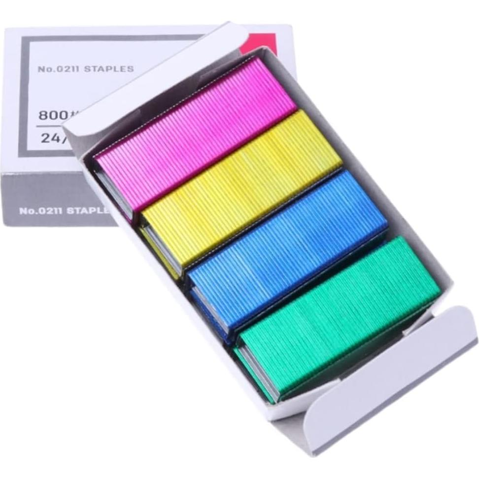 Grapas Mini de Colores Zenarao 800 Unidades 24mm x 6mm