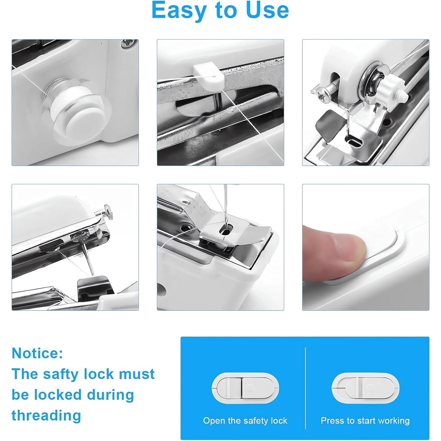 Máquina de Coser Portátil de Mano YINSEXY Mini USB 22x15cm