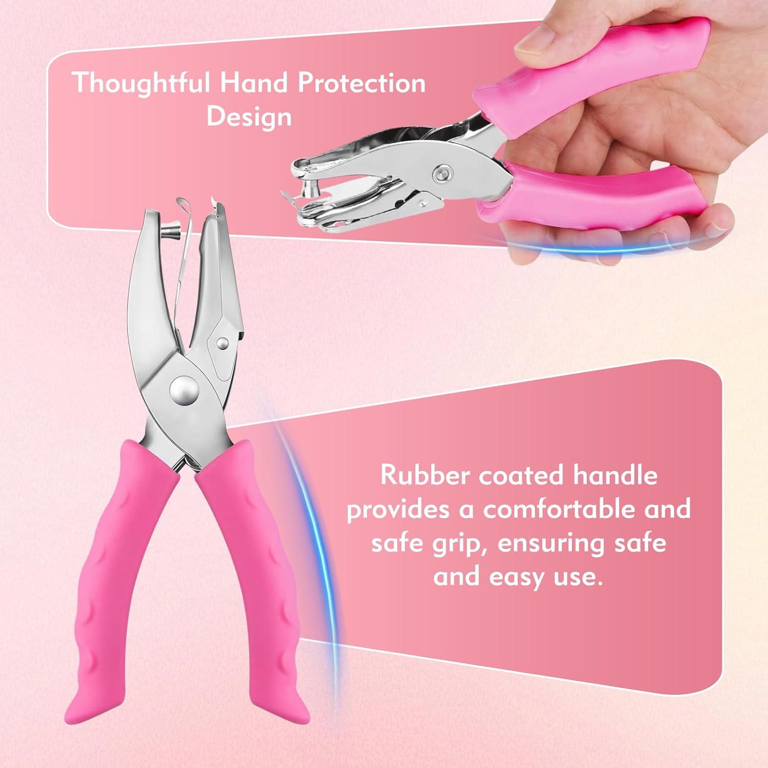 Perforadora de Agujeros 2 PCS LYCBTC 0.64 cm y 0.32 cm Rosa