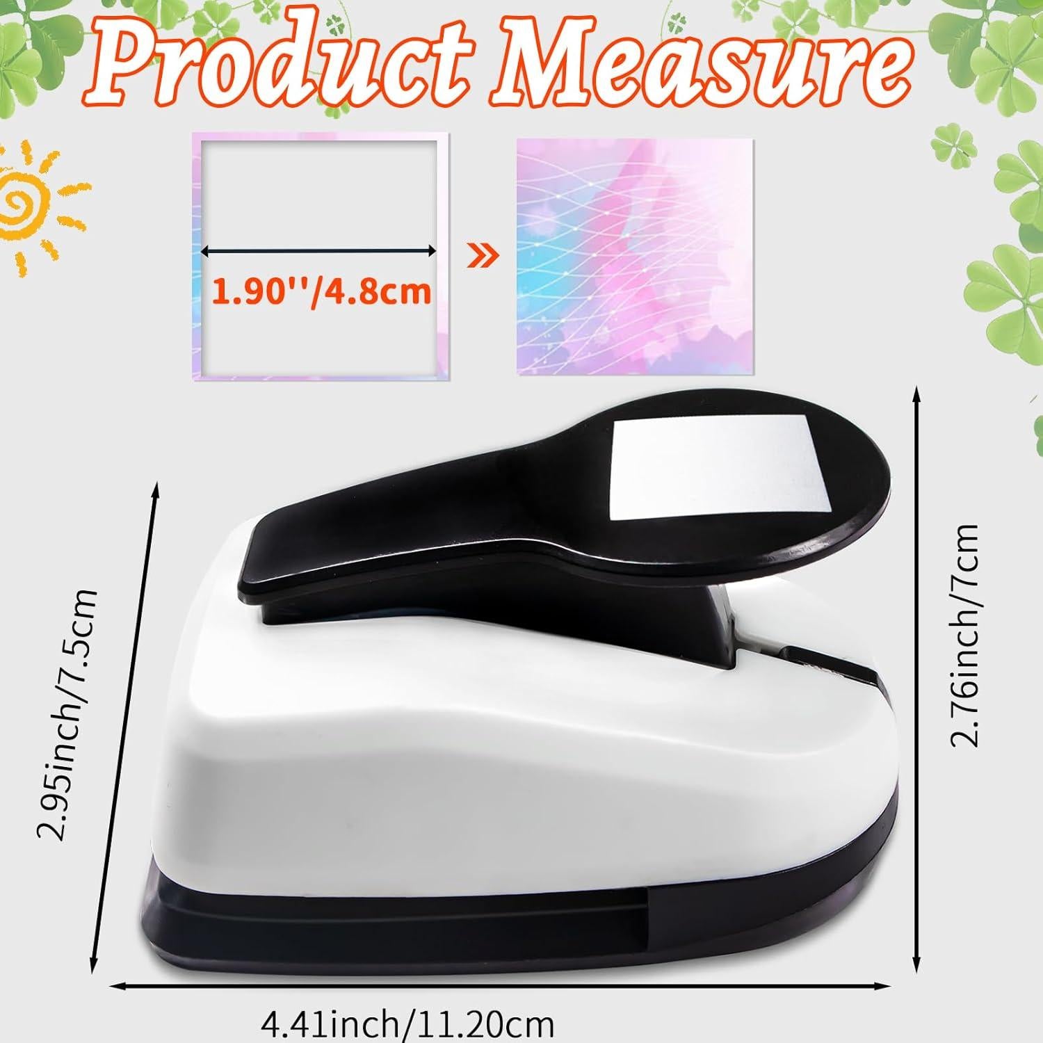 Perforadora de agujero cuadrado HKKYO 4.8 cm para manualidades