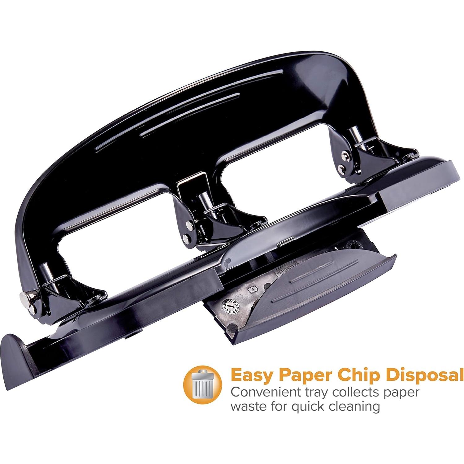 Perforadora Bostitch HP20 20 Hojas 3 Agujeros Metal Negra