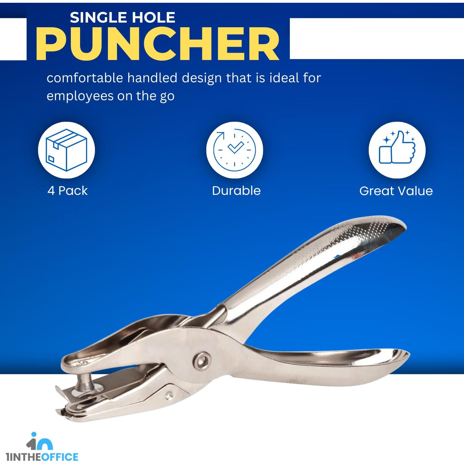 Perforadora de Un Solo Agujero 1EnLaOficina - Paquete de 4