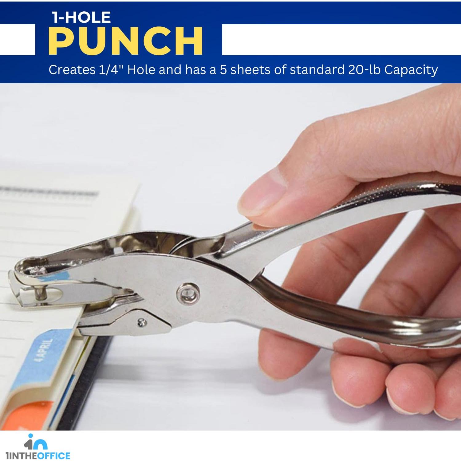 Perforadora de Un Solo Agujero 1EnLaOficina - Paquete de 4