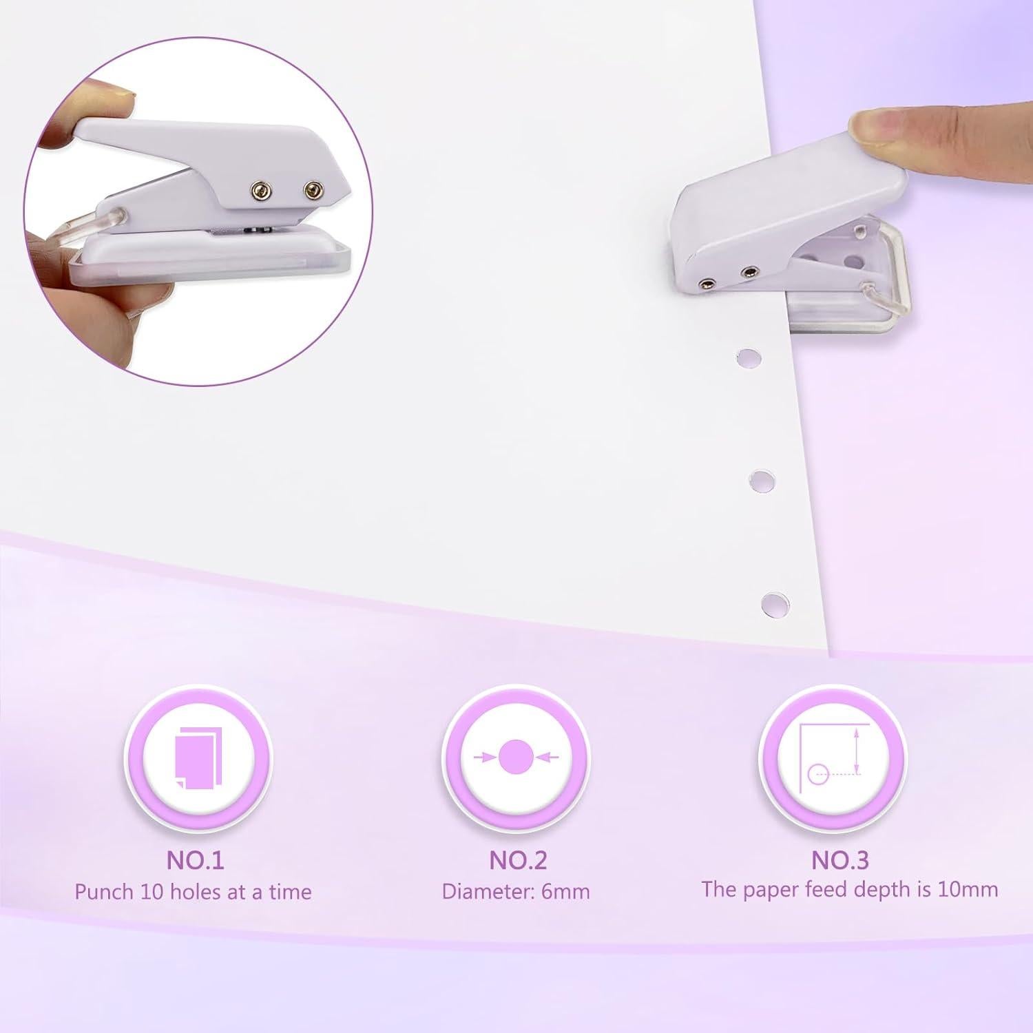 Perforadora de Un Solo Orificio Zufecy 6mm para Papel y Manualidades