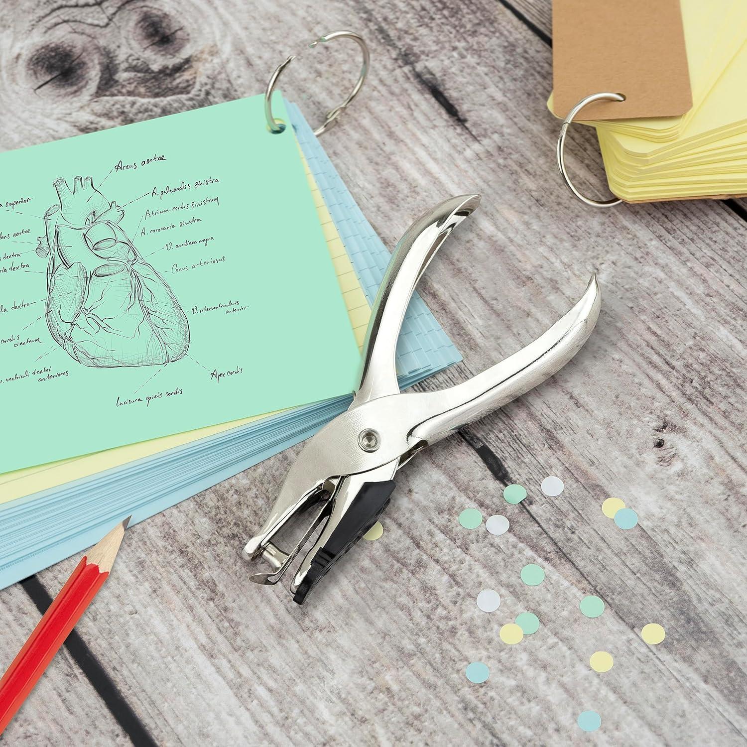 Paquete de 3 Alicates Perforadores Rapesco 1739 Metal 10 Hojas