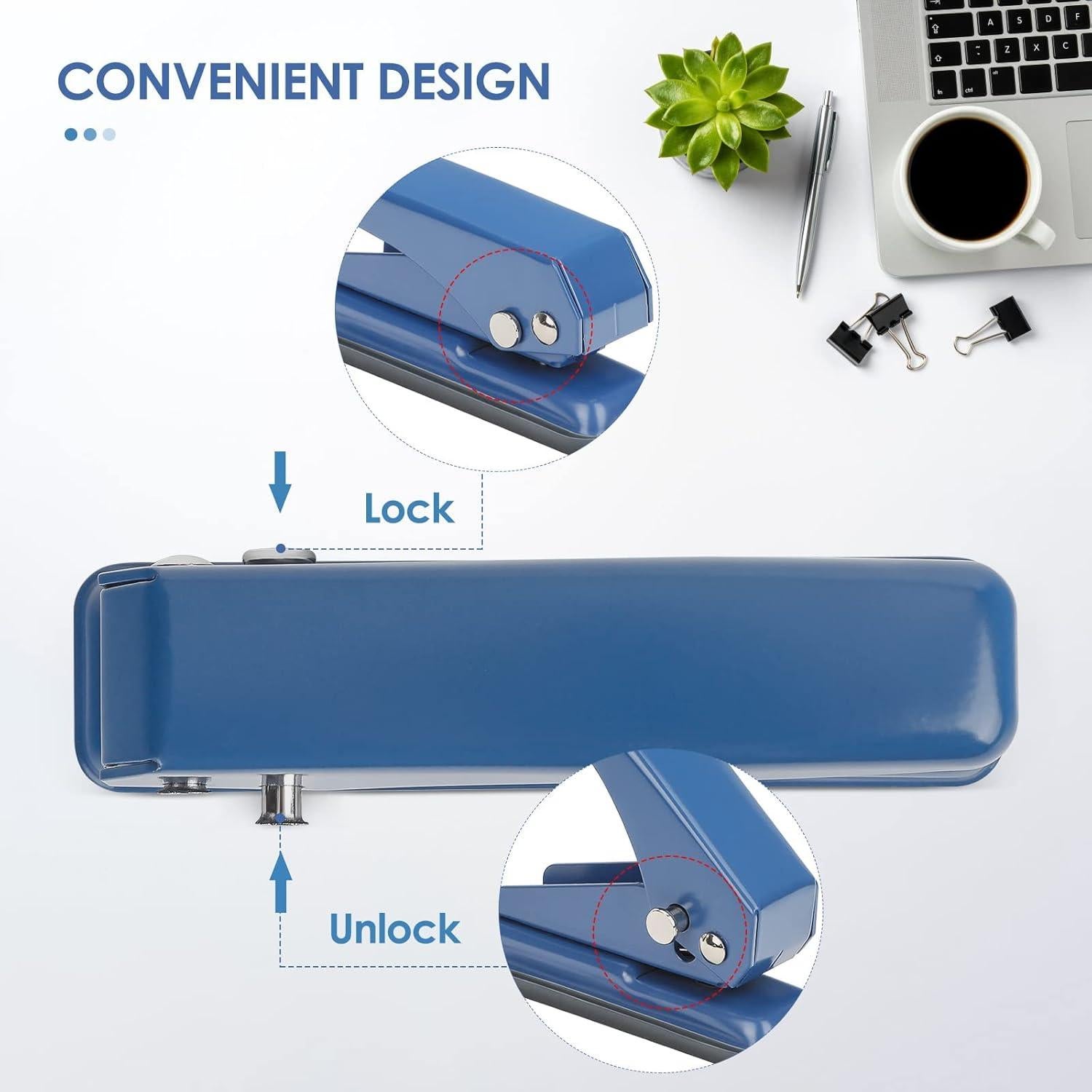 Perforadora MROCO Azul 1 Orificio 20 Hojas Manual Portátil