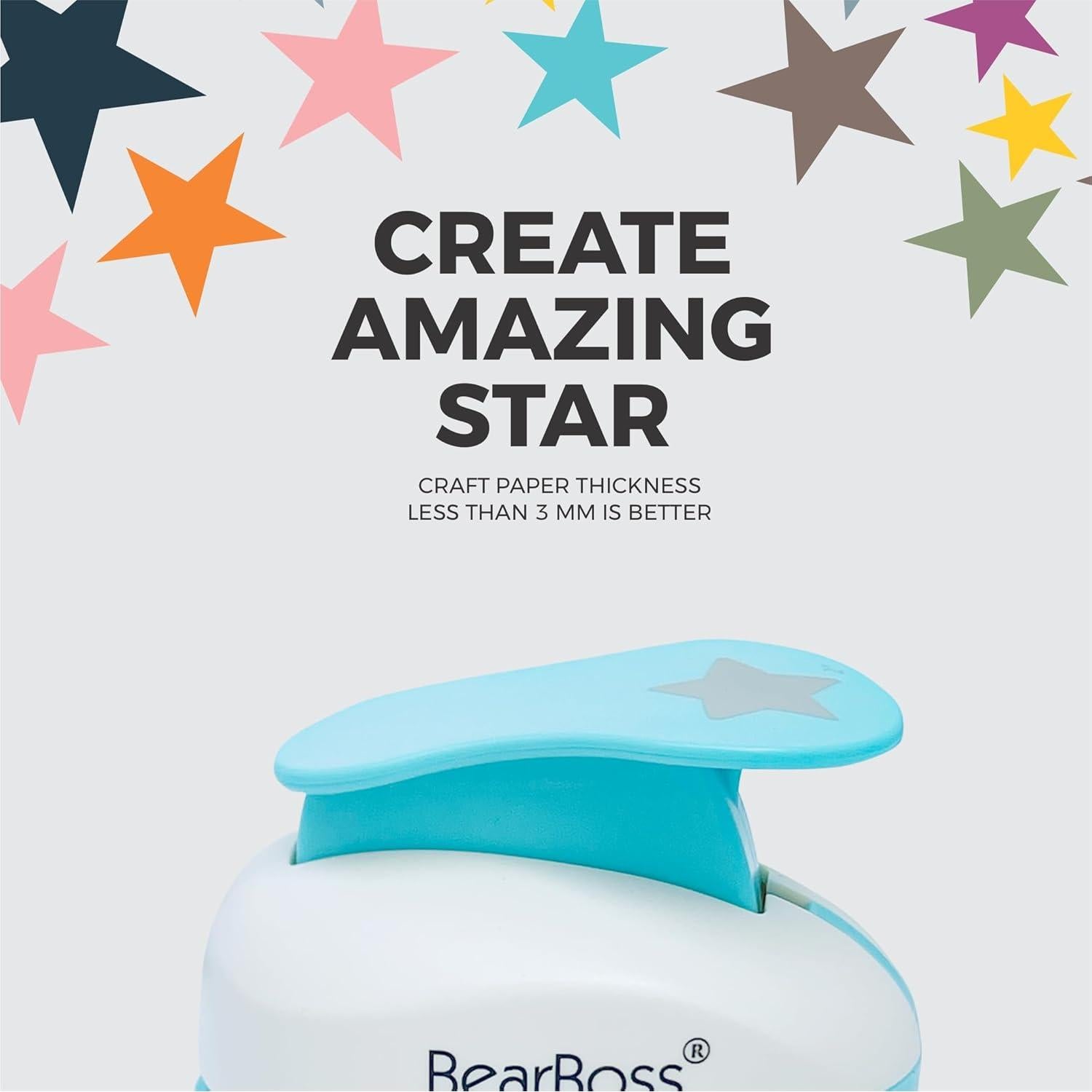 Perforadora de Papel Estrella BearBoss - 5 Tamaños, Manual