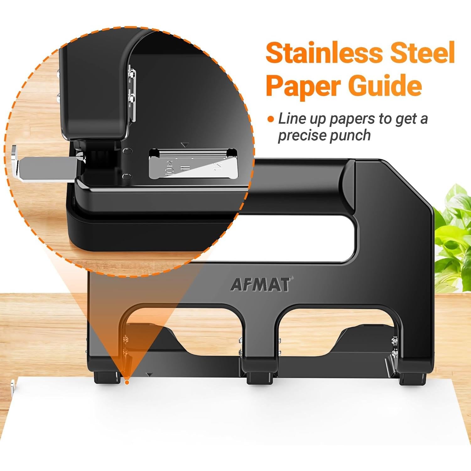 Perforadora de 3 Agujeros AFMAT HPX1 Alta Resistencia 40 Hojas