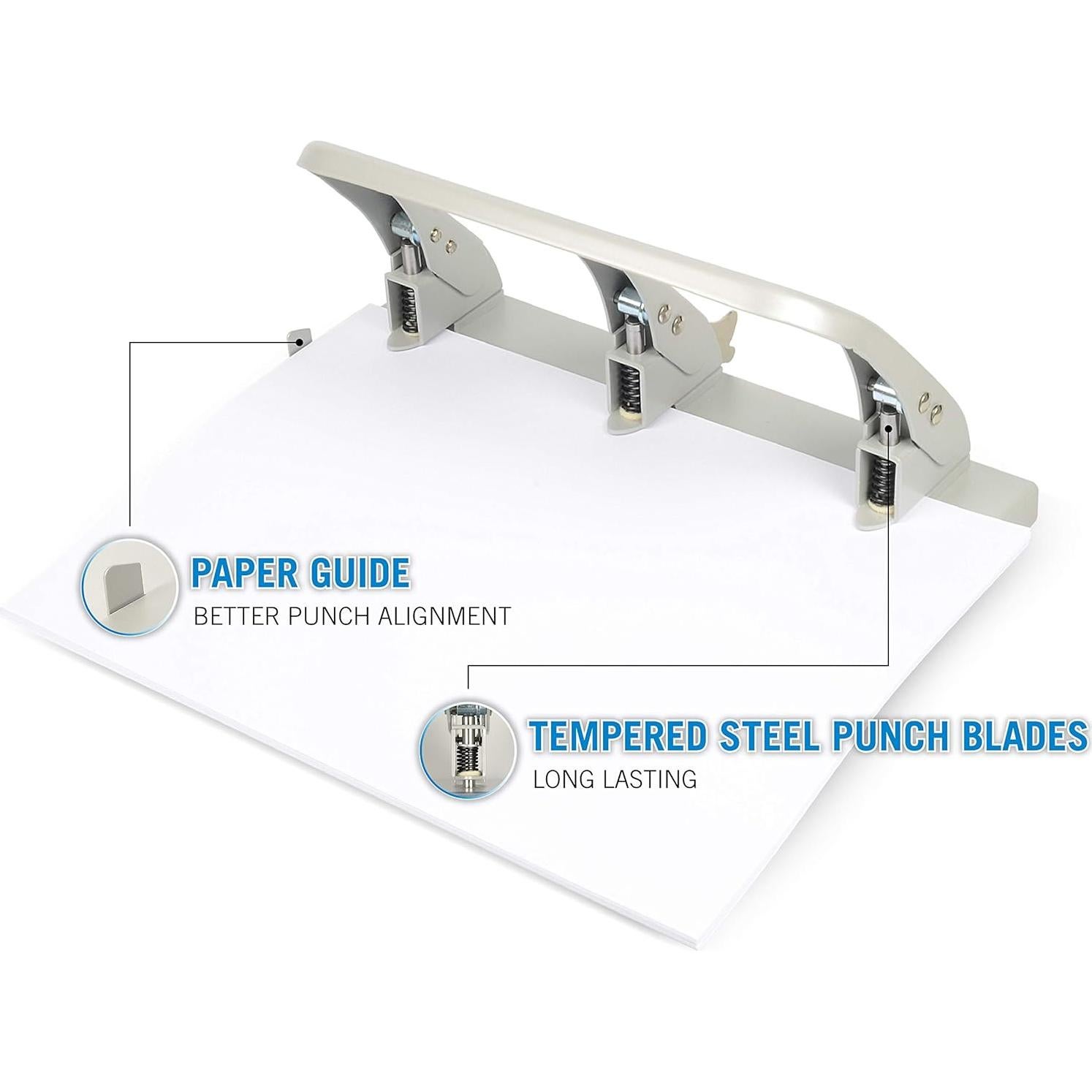Perforadora de Papel Carl HC-340 3 Agujeros 40 Hojas Metálica