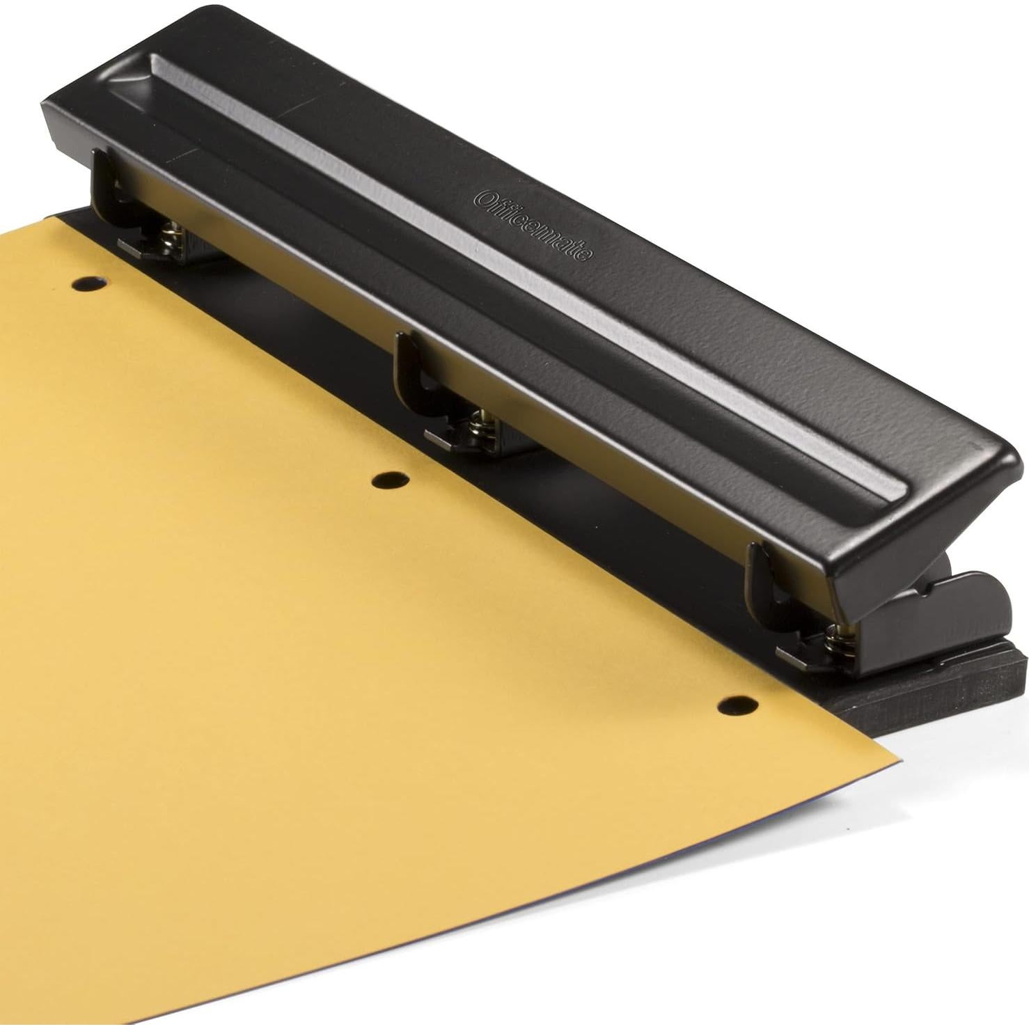 Perforadora Estándar Officemate 3 Agujeros Negra 8 Hojas